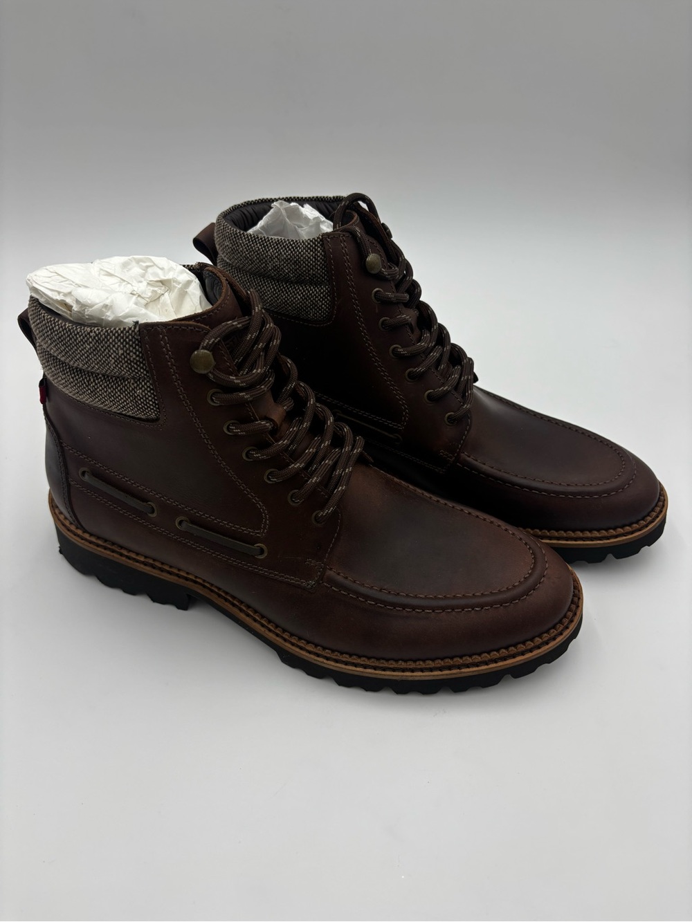 NEVER WORN- Men's SectionX Brown Leather Lace-Up Ankle Boots